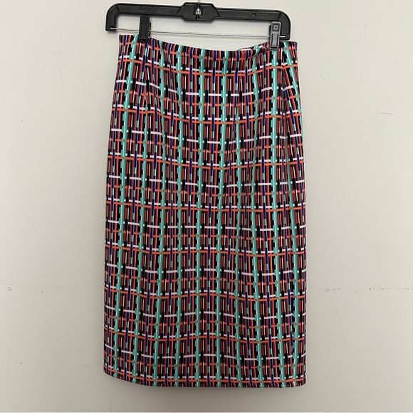 Cato stripe block scuba neoprene like high waisted pencil skirt - Picture 2 of 5